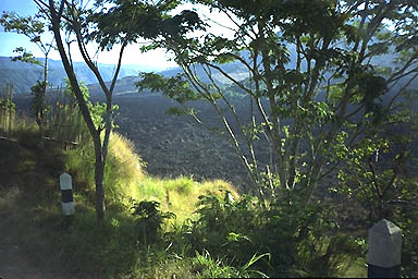 Volcano Mount Batur Bali by lava
