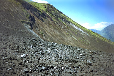 Volcano Mount Batur Bali lavafield 